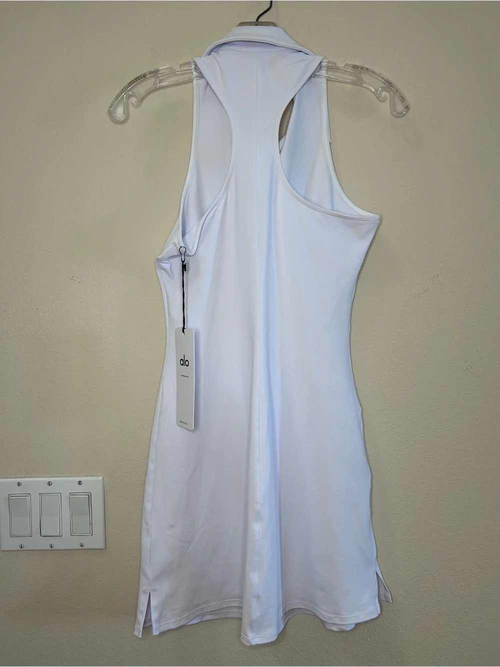 ALO Yoga NWT Charmed Tennis Dress X Small White Courtside Delight Pickleball